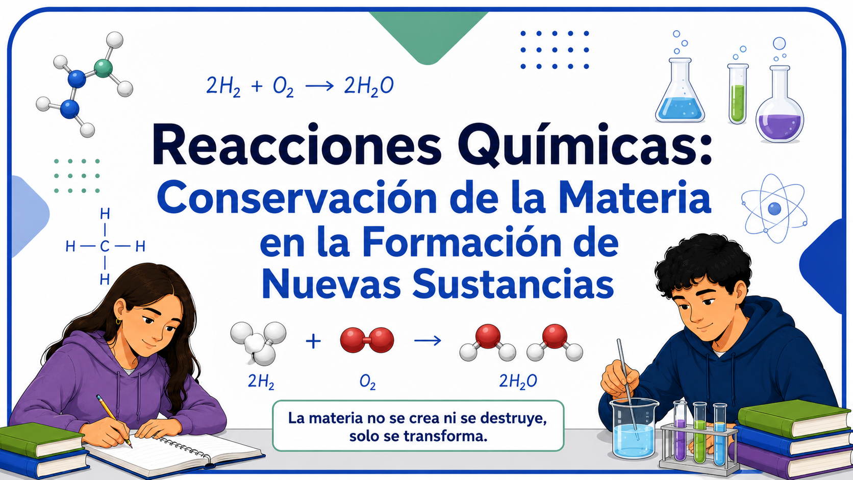 Reacciones Químicas: Conservación de la Materia en la Formación de Nuevas Sustancias